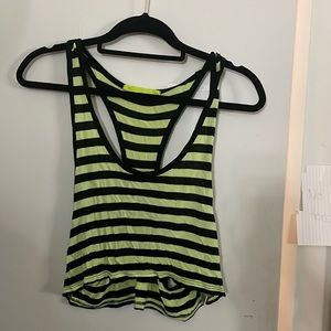 Yellow crop top, with a open back